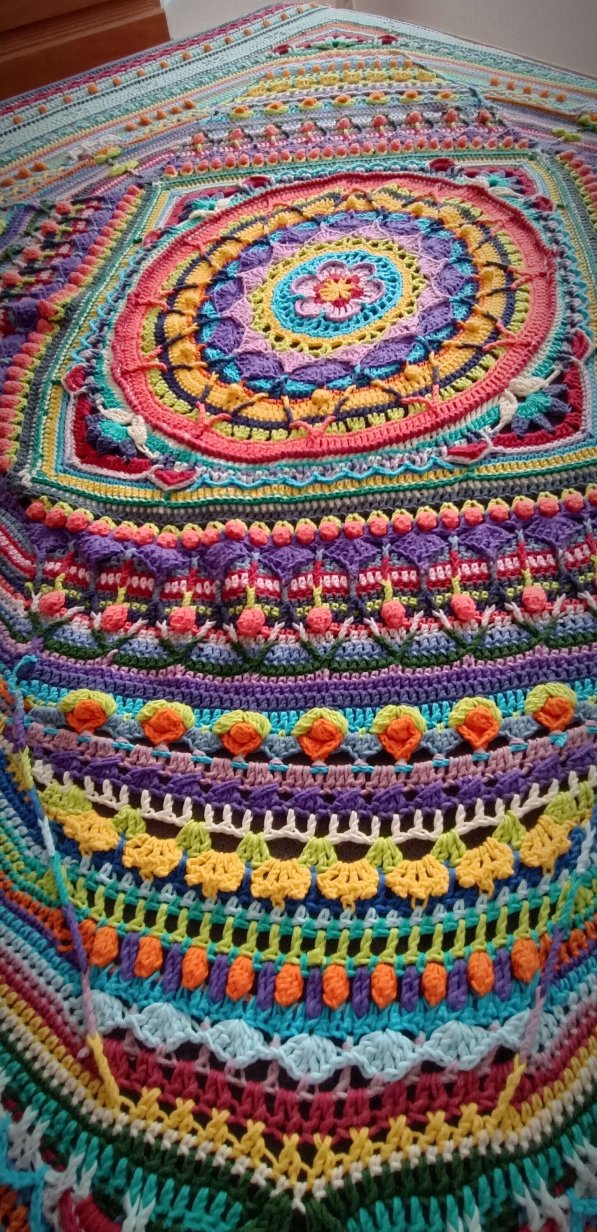 Super Manta crochet "Mandala gigante" Pieza única y exclusiva - 3