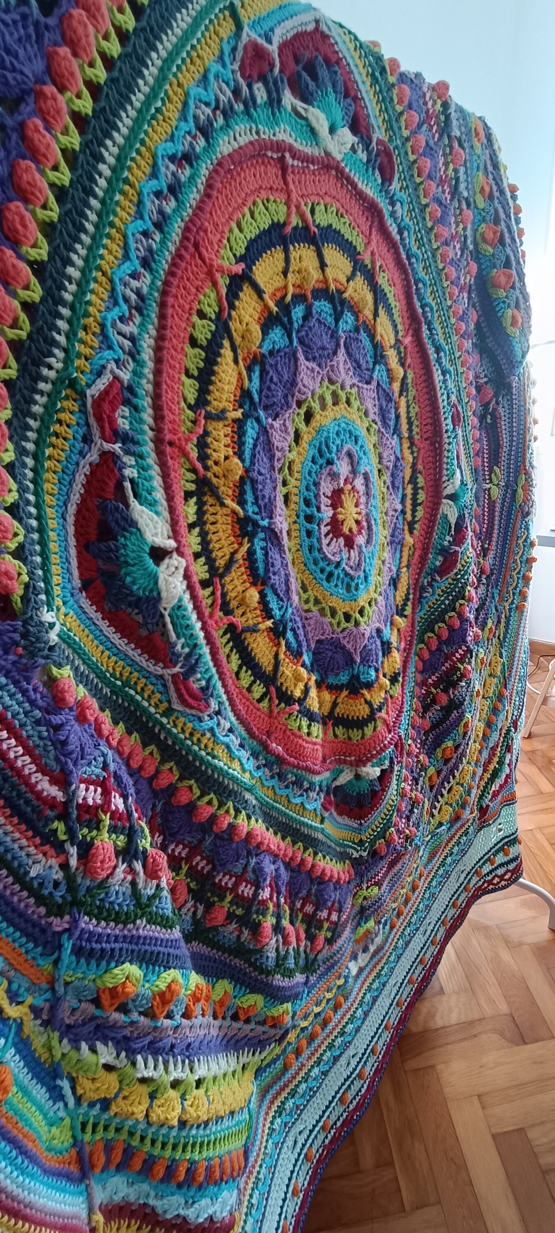 Super Manta crochet "Mandala gigante" Pieza única y exclusiva - 5