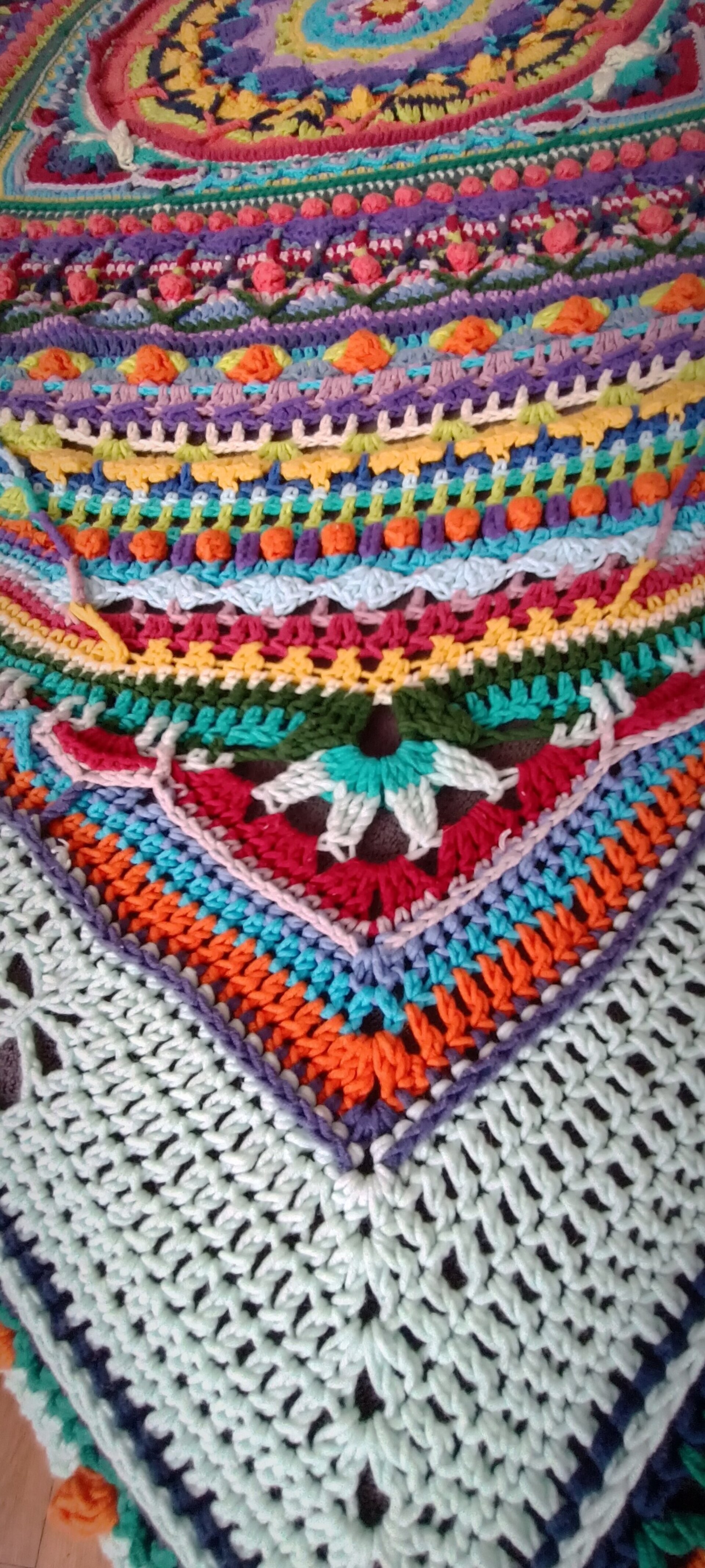 Super Manta crochet "Mandala gigante" Pieza única y exclusiva - 4